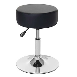 Decoshop26 Tabouret siège réglable en hauteur polyvalent pivotant Ø 35cm en synthétique noir 04_0005332