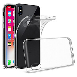 Avizar Coque iPhone X / XS Coque souple Silicone Gel coin renforcée - Transparente