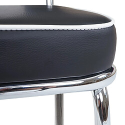 Acheter Mendler 2x tabouret de bar Avellino, chaise de comptoir, design rétro des années 50, similicuir ~ noir / blanc