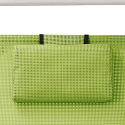 Maison Chic Chaise longue | Transat Bain de soleil double avec auvent textilène vert -GKD66538 pas cher