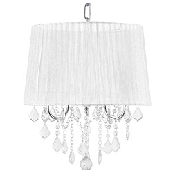 Beliani Lampe suspension EVANS Blanc