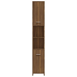 Avis Maison Chic Armoire de bain,Meuble de rangement de salle de bain,Meuble haut Chêne marron 30x30x183,5 cm Bois d'ingénierie -GKD161270