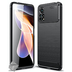 Htdmobiles Coque pour Xiaomi Poco X4 Pro 5G - housse etui silicone gel carbone + film ecran - NOIR