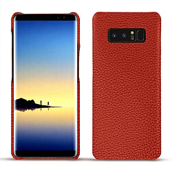 Coque cuir Samsung Galaxy Note8 - Coque arrière - Papaye ( Pantone #b54317 ) - NOREVE