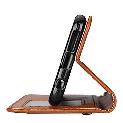 Wewoo Housse Coque Étui en cuir flip horizontal de texture de peau de pétrissage pour Huawei Honor 10avec cadre photo et support et fentes cartes et portefeuille marron pas cher