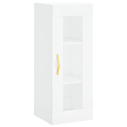 Acheter vidaXL Buffet haut Blanc 34,5x34x180 cm Bois d'ingénierie