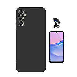 Kit De Film Hydrogel À Coque Complète Avant + Coque En Silicone Liquide + Support Magnétique Phonecare Pour Samsung Galaxy A16 - Noir