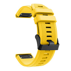 Avis Bracelet en silicone sport avec boucle noire jaune pour votre Garmin Fenix 5