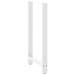 Avis vidaXL Pieds de table basse blanc 2 pcs 60x(110-111) cm acier