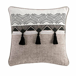 Paris Prix Coussin Déco à Pompons Kenya 45x45cm Naturel