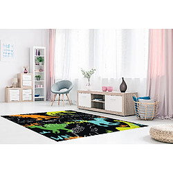 HOMEMANIA Tapis Imprimé Dinosaurs 1 - pour les enfants - Décoration de Maison - antidérapants - Pour Salon, séjour, chambre à coucher - Multicolore en Polyester, Coton, 60 x 100 cm