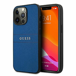 Guess Maroquinerie Guess GUHCP13LPSASBBL Coque de Protection pour iPhone 13 Pro / 13 6,1`` Saffiano Strap Bleu pas cher