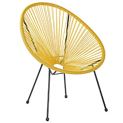 Beliani Chaise de jardin ACAPULCO II Jaune pas cher