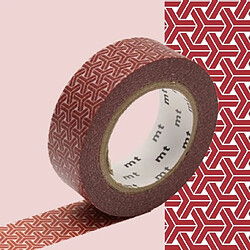 Masking tape traditionnel - Rouge - 1,5 cm x 7 m