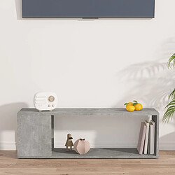 Maison Chic Meuble TV scandinave - Banc TV pour salon Gris béton 100x24x32 cm Aggloméré -MN55049 pas cher