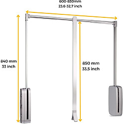 Acheter Emuca Penderie rabattable chroméee pour armoire Sling Largeur télescopique de 60 à 83 cm