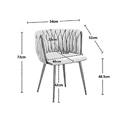 Avis ComfortXL Chaise de Salle à Manger en Tissu Lin, Ensemble de 2, avec Pieds en Métal