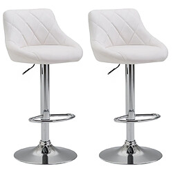 Non Lot de 2 tabourets de bar Lazio simili cuir C