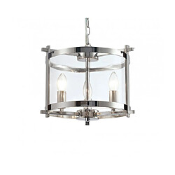 Luminaire Center Suspension Nolan Chrome poli 3 ampoules 47cm