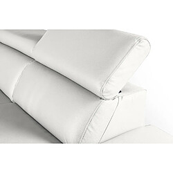 Avis VENESETTI Canapé d'angle en 100% tout cuir épais de luxe italien, 5/6 places KASINI, blanc cassé, angle droit