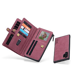 Etui en PU 2 en 1 rouge pour votre Samsung Galaxy Note 10 Plus 5G/Note 10 Plus