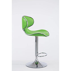 Avis Decoshop26 Tabouret de bar chaise de bar hauteur réglable avec repose pieds en synthétique vert et métal 10_0000079