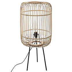 Atmosphera, Createur D'Interieur Lampadaire design bohème en bambou Eads - H. 73 cm - Noir