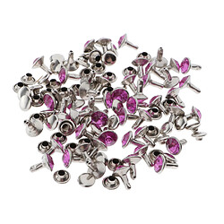 Acheter 50pcs boutons-pression Rivets Artisanat en cuir pour accessoires de vêtement 7mm Violet