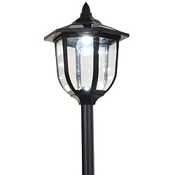 Acheter Outsunny Luminaire extérieur solaire lampadaire lanterne classique LED 60 Lm max. dim. 26L x 26l x 177H cm noir