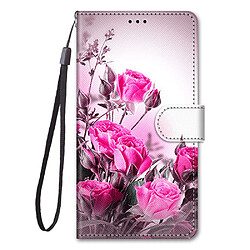 Etui en PU fermoir magnétique avec support et sangle A14 rose sauvage pour votre Xiaomi Redmi Note 11 Pro/11 Pro Plus