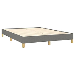 Avis vidaXL Cadre de lit sans matelas gris foncé 160x200 cm tissu