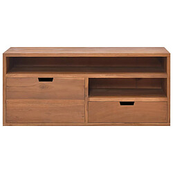 vidaXL Meuble TV 90x30x40 cm Bois de teck massif