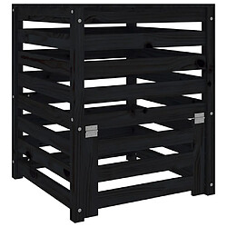 vidaXL Composteur Noir 63,5x63,5x77,5 cm Bois massif de pin