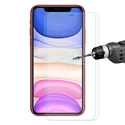 Wewoo Film de verre trempé de Edge incurvé 0.26mm 9H 2.5D pour iPhone 11 / iPhone XR 2 PCS