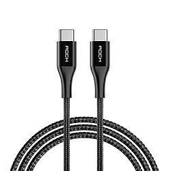 Wewoo Câble USB Câble de données de charge rapide de type tissage métallique USB-C / Type-C vers USB noir