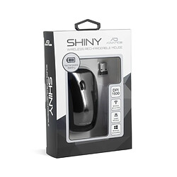 Acheter Souris sans fil Advance Shiny noire, ambidextre, 1600 dpi, ultra confort