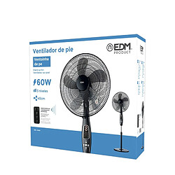 Avis Ventilateur sur Pied EDM Noir 60 W