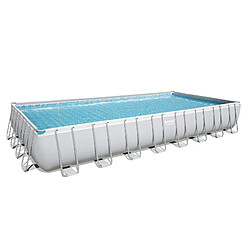 Bestway Piscine tubulaire rectangle power steel - 9.56 x 4.88 x h.132 m - filtre à sable