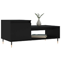 Avis Maison Chic Table basse,Table Console Table d'appoint, Table pour salon Noir 100x50x45 cm Bois d'ingénierie -MN93667