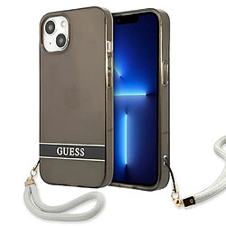 Ozzzo original faceplate coque guess guhcp13shtsgsk pour iphone 13 mini (translucent / noir)