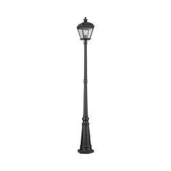 Elstead Lighting Lampadaire extérieur Bayview Fonte d'aluminium,verre biseauté transparent Noir