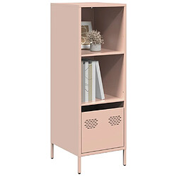 vidaXL Buffet haut rose 35x39x103,5 cm acier