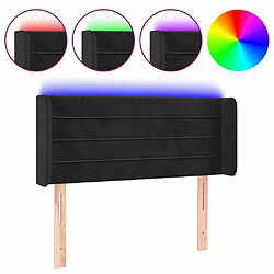 Maison Chic Tête de lit scandinave à LED,meuble de chambre Noir 93x16x78/88 cm Velours -MN14655