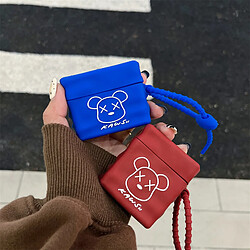 GUPBOO Airpods Coque Housse Étui Protecteur Compatible pour AirPods 3-blocs de construction de dessin animé personnalité de l'ours