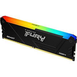 Mémoire RAM Kingston Fury Beast RVB DDR4 1600 MHz 8 Go CL16