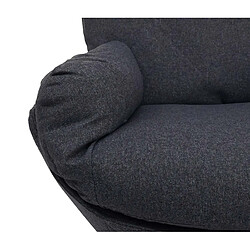 Mendler Fauteuil relax + pouf HWC-L12, Fauteuil TV Fauteuil à bascule Fonction bascule, pivotant, métal tissu/textile ~ gris foncé pas cher