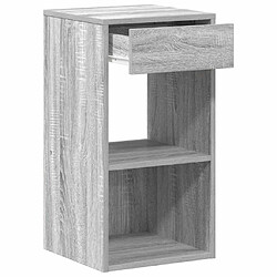 Acheter vidaXL Table de chevet avec tiroir sonoma gris 35x34x66,5 cm