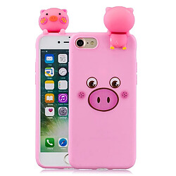 Coque en TPU Décor de poupée 3D souple porc pour votre Apple iPhone SE (2nd Generation)/8/7