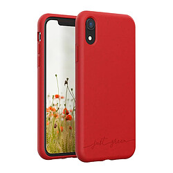 JUST GREEN Coque de Protection pour iPhone XR Natura Recyclable Rouge