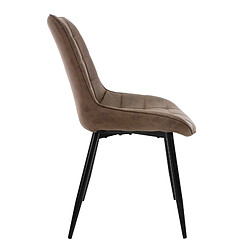 Acheter ML-Design Lot de 2 chaises de salle à manger Chaise de salon Chaise de cuisine Marron simili cuir PU